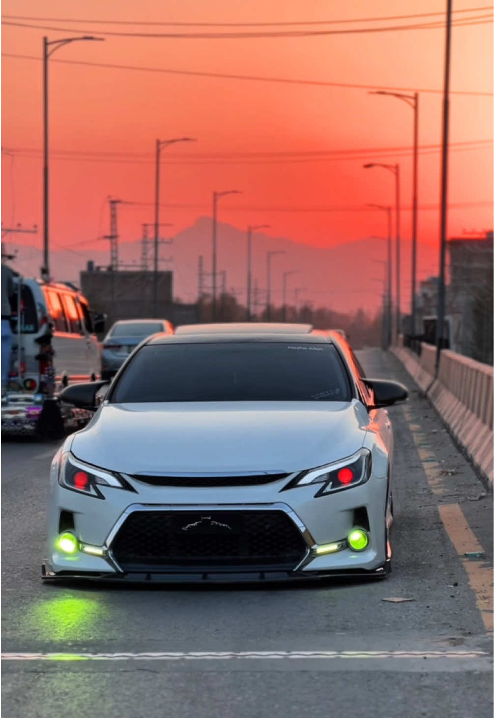 A scenery like this deserves a machine like this ❤️‍🔥👀.                  #fyp #markx #modifiedcars #trending #viral 