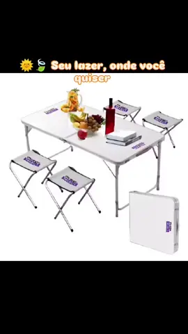 🌞🍃 *Seu lazer, onde você quiser!*   ✅ *Mesa Dobrável Portátil 120x60cm + 4 Banquinhos Dobráveis* – Ideal para camping, praia ou piqueniques. Prática, compacta e vira maleta para transporte fácil!   🔥 Por apenas *R$235,90*   🔗 Compre agora: https://s.shopee.com.br/7fRge3PprC   💬 Entre no nosso canal de ofertas e promoções:   WhatsApp: https://encurtador.com.br/seUs9   Telegram: https://encurtador.com.br/3XUeC   #Camping #Praia #MesaDobrável #BanquinhosPortáteis #Lazer 