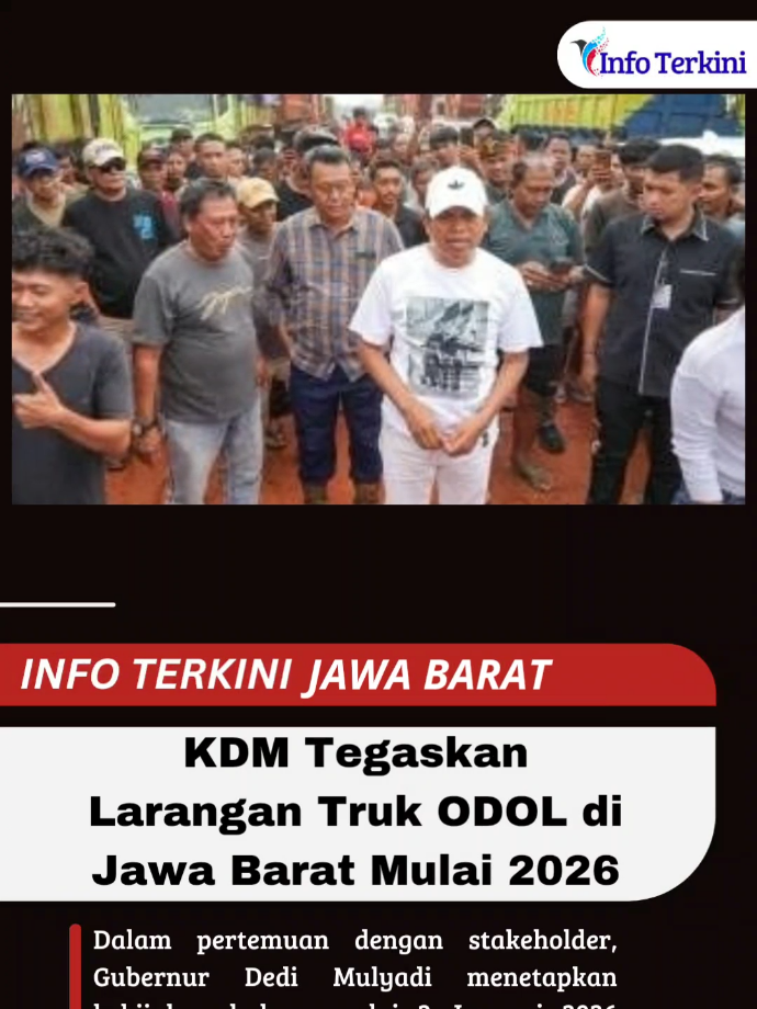 KDM TEGASKAN LARANGAN TRUK ODOL DI JAWA BARAT MULAI 2026 #kdm #jawabarat #trukodol #infoterkini 