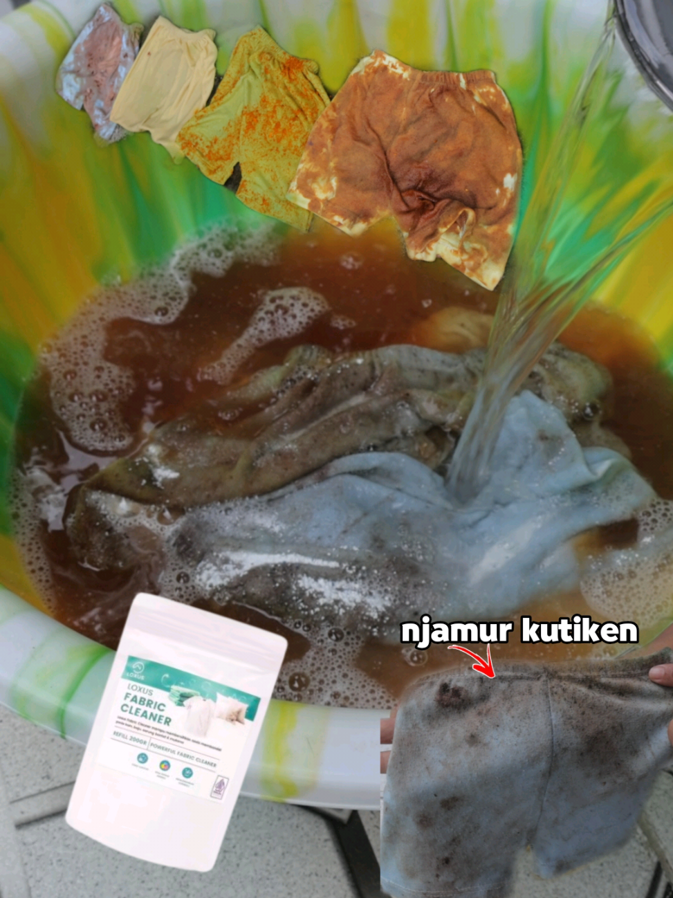 deterjen ampuh membersihkan noda pakaian membandel bisa untuk semua warna #penghilangnoda #detergent #pembersihnoda #loxusfabriccleaner #isayang123 