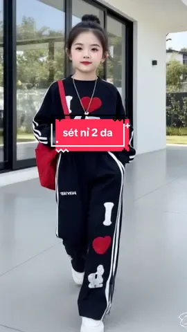 sét nỉ 2 da bé gái sành điệu #thoitrangtreem #xuhuongtiktok #xuhuongtiokshop 