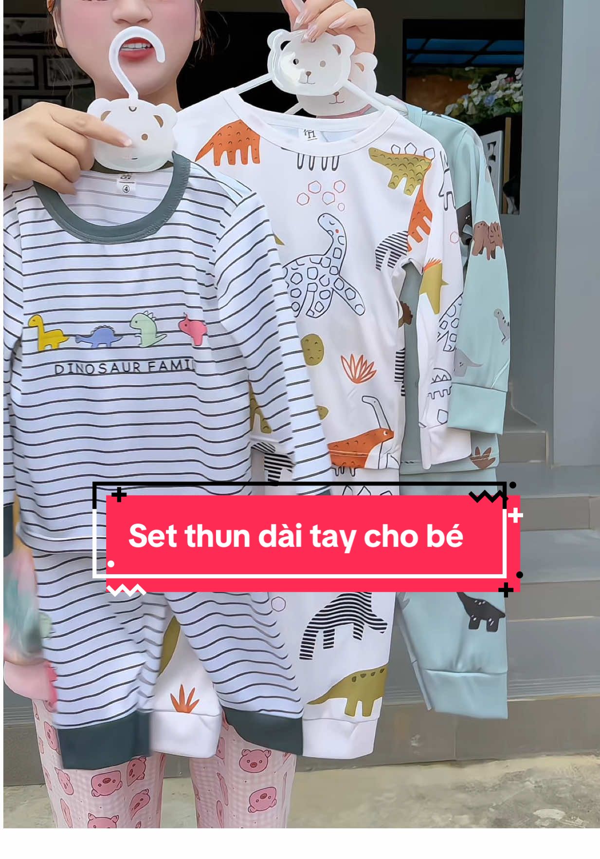 Set thun dài tay cho bé #setxinhchobe #setthudongchobe #setthundaitaychobe 