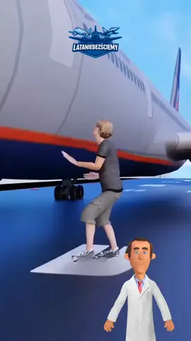 Nigdy nie dotykaj poszycia samolotu — to naprawdę może cię zabić. Kiedy samolot pędzi przez powietrze z dużą prędkością, tarcie pomiędzy jego powierzchnią a otaczającym powietrzem powoduje nagromadzenie drobnych elektronów na całej metalowej powłoce. W ten sposób powstaje ładunek elektrostatyczny na całym samolocie. Aby chronić przed tym zjawiskiem, na lotniskach umieszczone są punkty uziemienia wzdłuż pasa startowego. W momencie, gdy samolot ląduje, technicy podłączają kabel od samolotu do punktu uziemienia, co natychmiast rozładowuje cały ładunek elektryczny do ziemi. Dopiero po tym pasażerowie mogą bezpiecznie wysiąść i oddalić się od samolotu. #viral #dc #lotnictwo #samoloty #aviation 