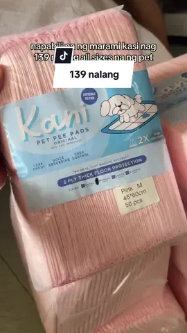 kulay pink pa sya 139 nalang yung pee pad 😭 #dogpeepad #peepad #pettrainingpad 