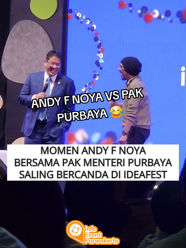 Cuplikan momen Pak Menteri Keuangan Purbaya Yudhi Sadewa saling berbalas candaan dengan Andy F Noya di IDEAFEST 2025 siang tadi. Agak pinggir jurang yaa haha 😂 . Full ketawa ini, berasa special show standup comedy tipis tipis . Masa depan Indonesia cerah pungkasnya sebagai penutup tadi . #purbaya  #andyfnoya  #purwokerto  #ideafest  #kickandy 