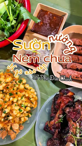 Mưa lạnh ntn đi ăn sườn nướng mềm mọng chấm cùng vs tương ớt tê cay thêm ngô xào tép nữa là hết íii lun😉#AnCungTikTok #suonnuong #nemchua #xuhuong #minsayhi☁️ 