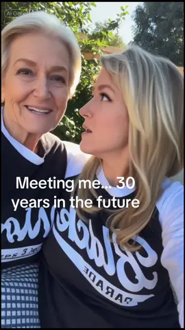 Meeting myself in the future If hang out with 80 year old me. #gettingolder #seniors #grandma #aging 