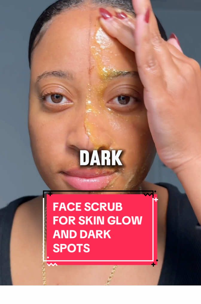 Natural scrub for glowing skin and dark spots. #skincare #scrub #facescrub #glowing 