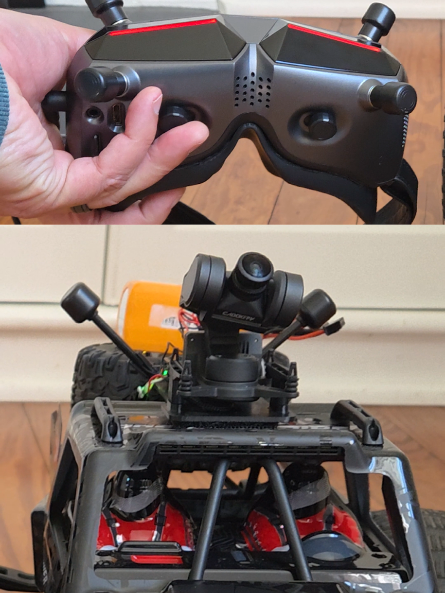 head tracking FPV RC car (part 2) 🌝 #fpv #rccar #caddx #deerc @CADDXFPV Official 