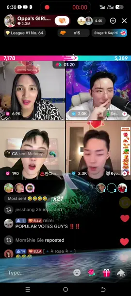 #oppasgirl #ryu #chan #seonho 2 vs 2 pk match fyppppppppppppppp