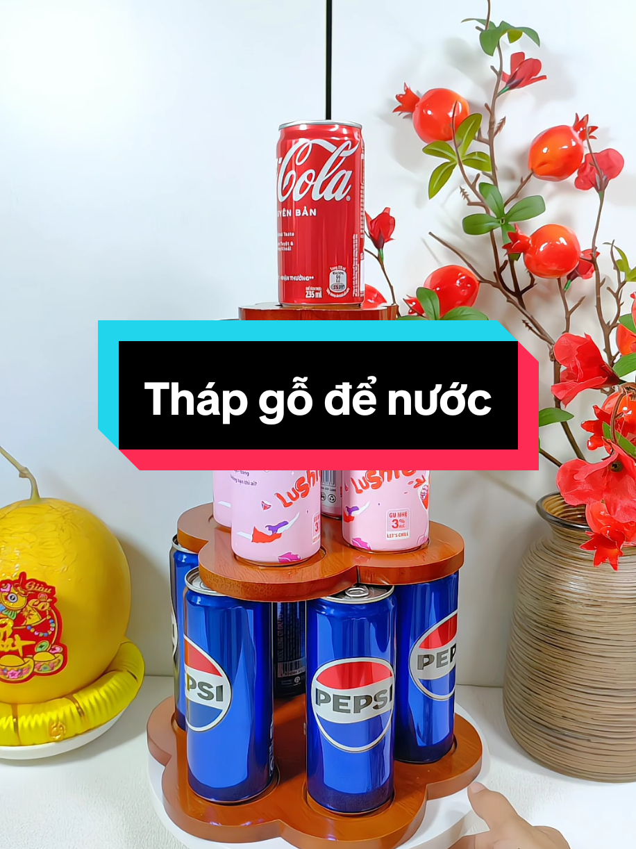 Tháp gỗ 3 tầng để nước ngọt #thapgo3tang #thapgobaynuocngot #thapgo3tangbaynuocngotdangcung #thapgo3tangbaybianuocngotdangcung #thapgo 