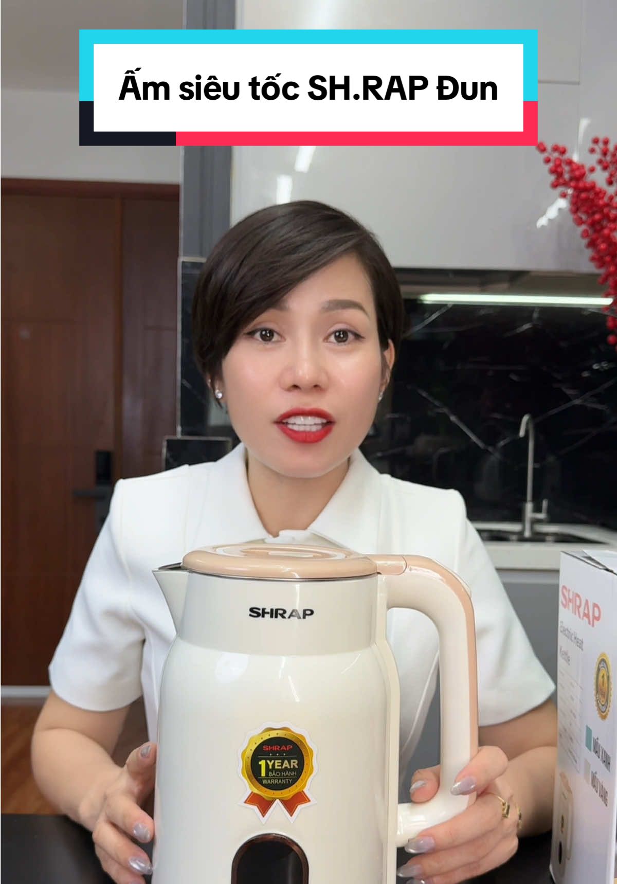 Trả lời @Vui, khỏe, Hp! Ấm siêu tốc SH.RAP Đun Siêu Tốc, Dung Tích 2.0L Công suất 1500W Có Tự Ngắt Khi Sôi An Toàn, Tiện Lợi bình #Cindythuytichcuc #amsieutoc #amsieutocshrap 