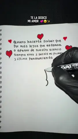 Siempre eres y serás mi primer y último pensamiento ❤️🧸✍️🏻 #teextraño  #kilometros    #teamo  #enamorados  #parati 