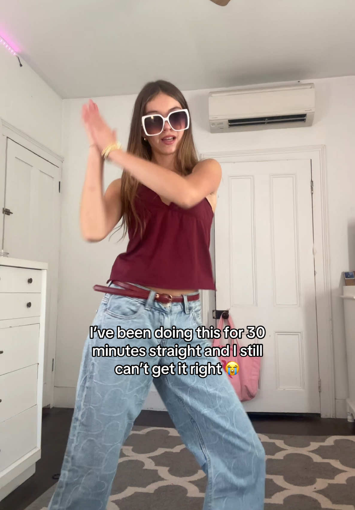 I feel weird 😭 the glasses are to cover my concentration face #dancetrend #help #tips #dancer #viral 