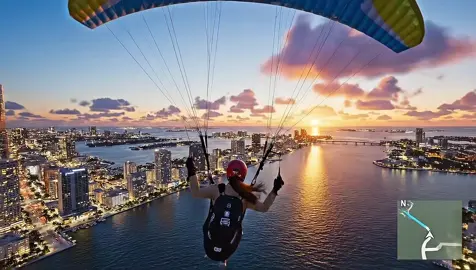 GTA6 Leaked gameplay!!!! Lucia paragliding into Miami #gameplay #leaked #fyp #grandtheftauto #gta6 