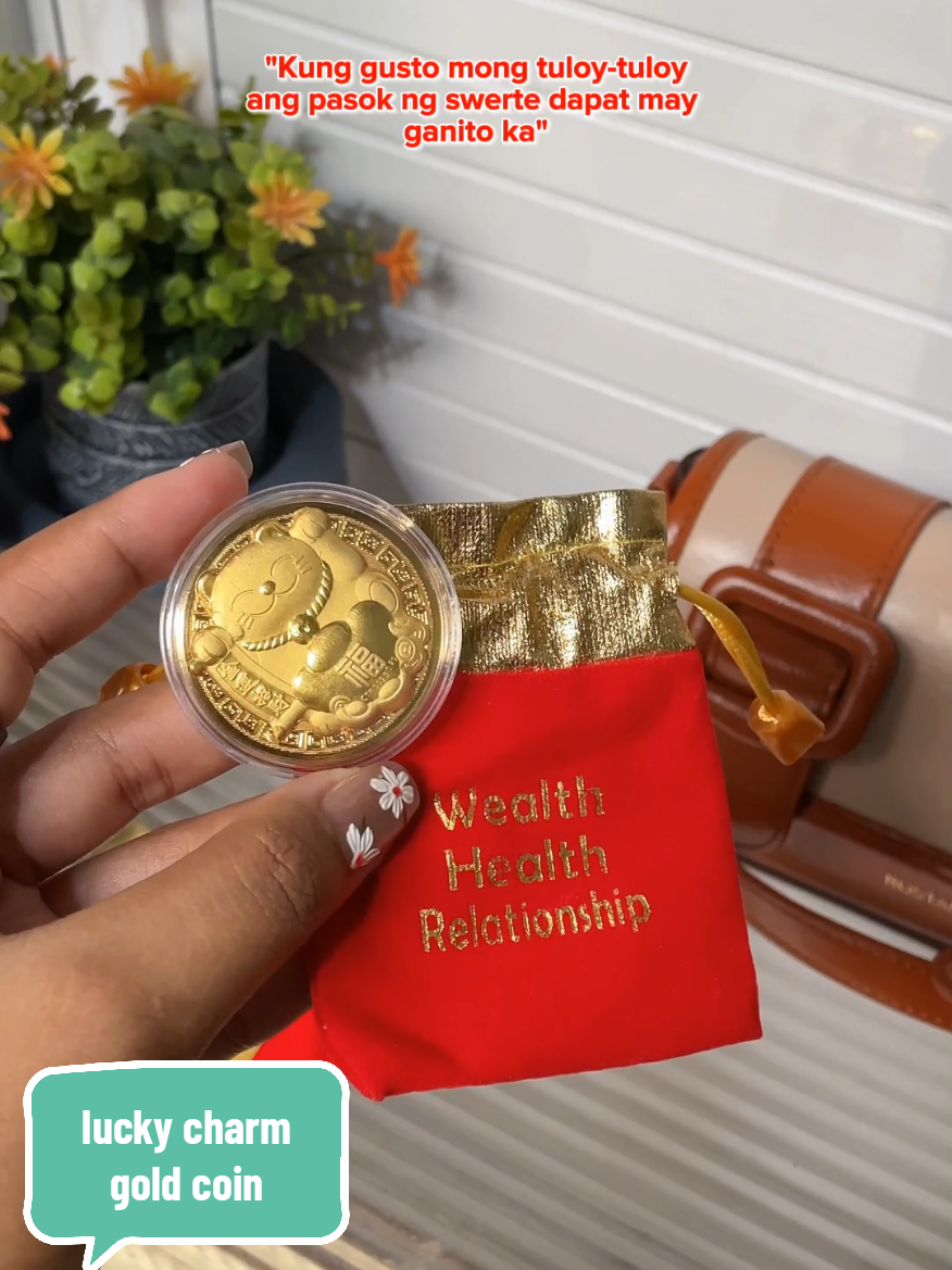Dapat may ganito ka sa wallet para tuloy ang pasok ng pera ✨ Lucky charm gold coin 🪙 #luckycharm #pampaswerte #moneycatcher #fengshuitips #goldcoin #luckycoin #goldfoil #luckycat #goldenmoneyfoil #luckycharm2026 