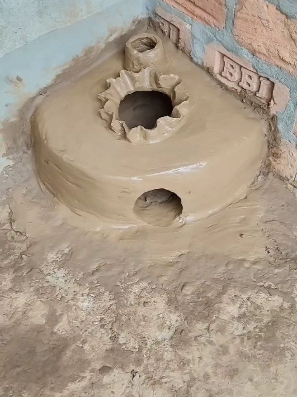 Making Clay Stove with Wall stove #stove #shorts 
