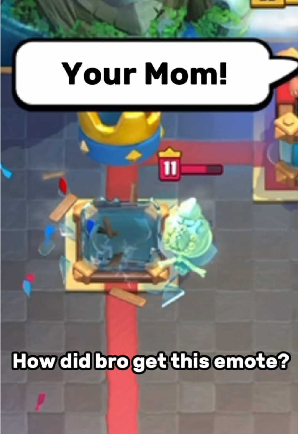 How did bro get this emote? 🥵 #clashroyale 