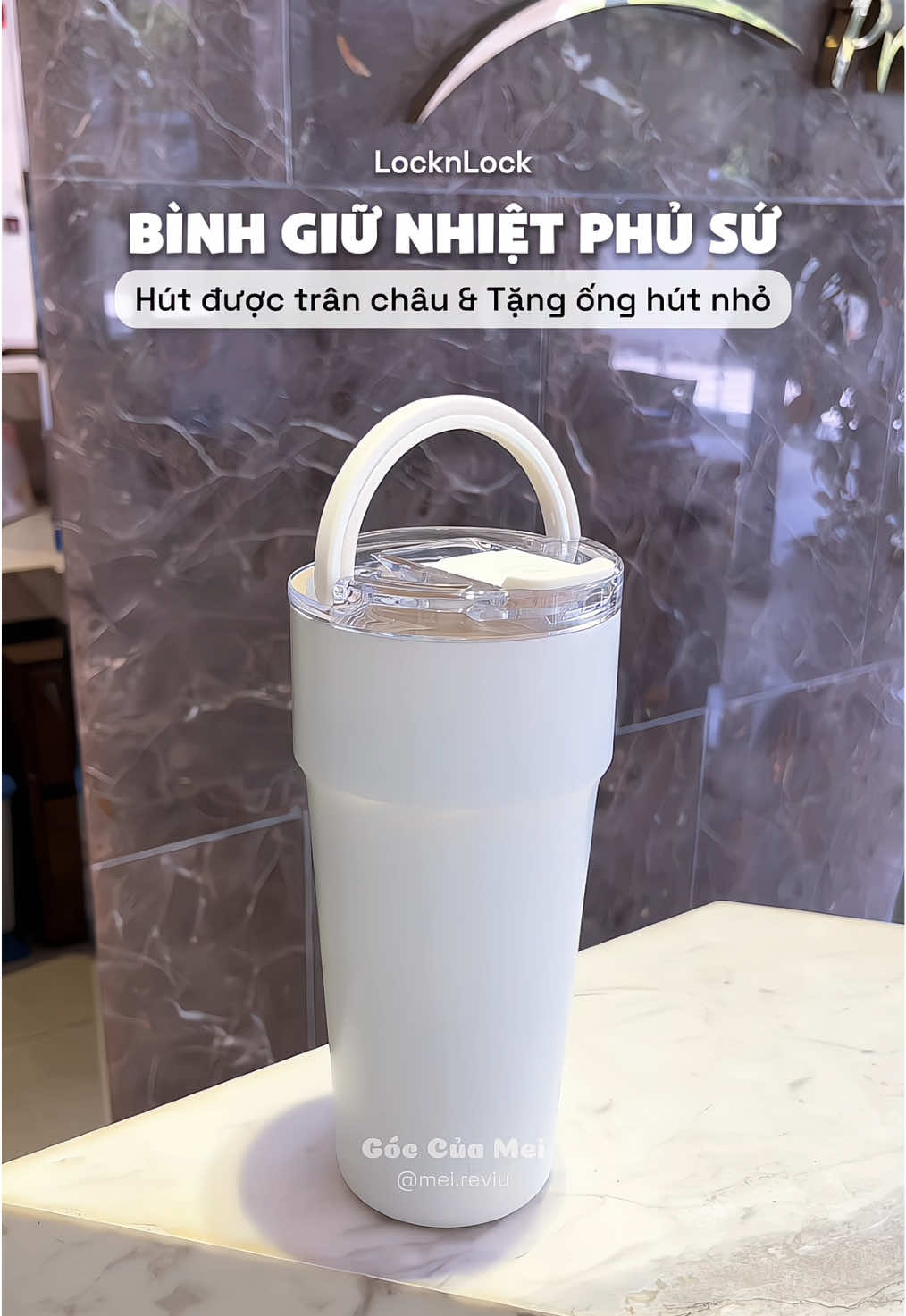 Em bình giữ nhiệt mới này hút được trân châu lun nè mí bà 🥰 #binhgiunhiet #locknlock #binhgiunhietlocknlock #binhgiunhietcute #lygiunhiet  @Góc Của Mei ‧˚ʚ🍓ɞ˚‧ 