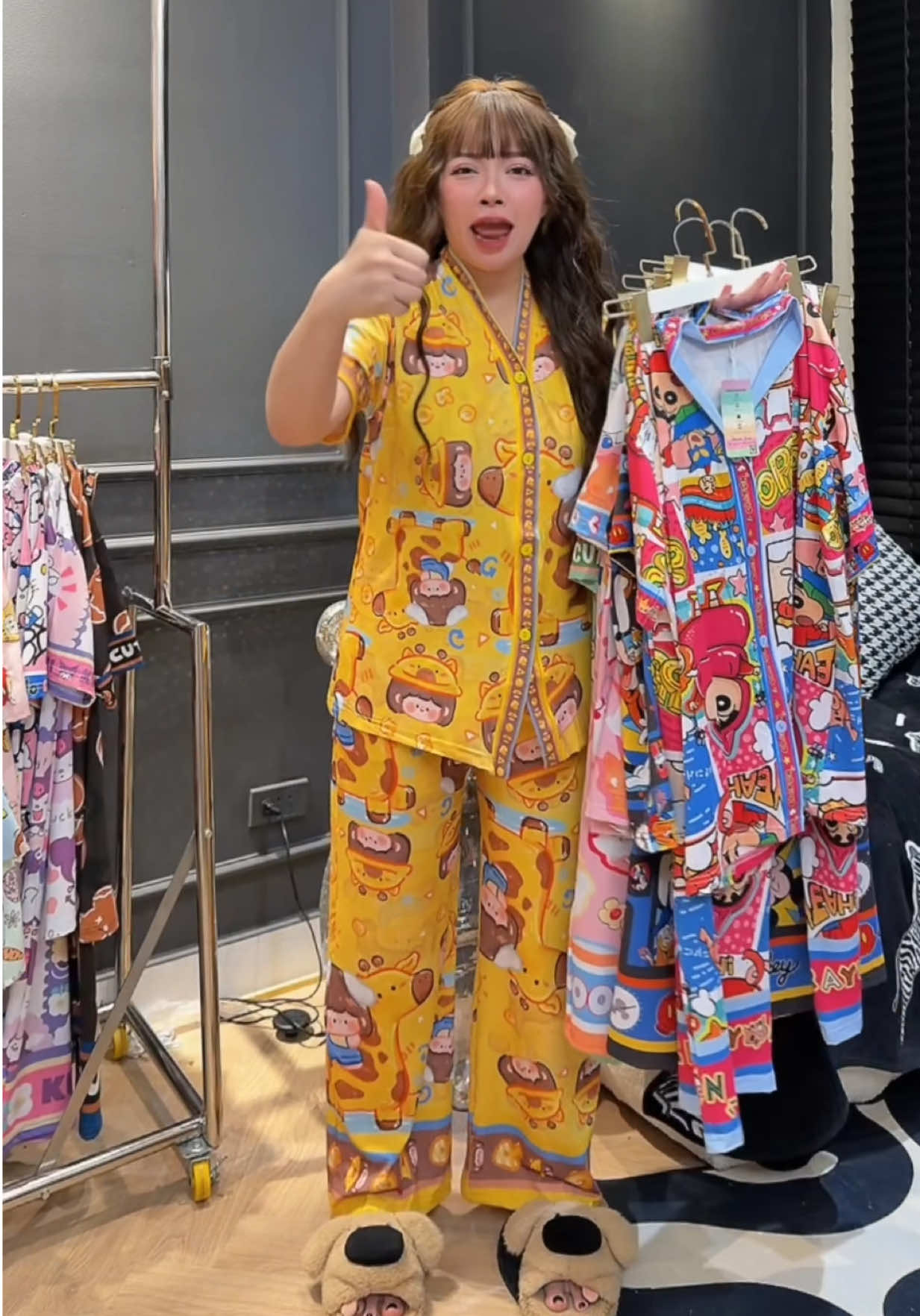 Pijamas cổ Y TN mí bà ưiiiiii. Noá đẹp chấn động dị chời  #đồbộmặcnhà #pijamas #phươngtipi #bigsize #xuhuong 