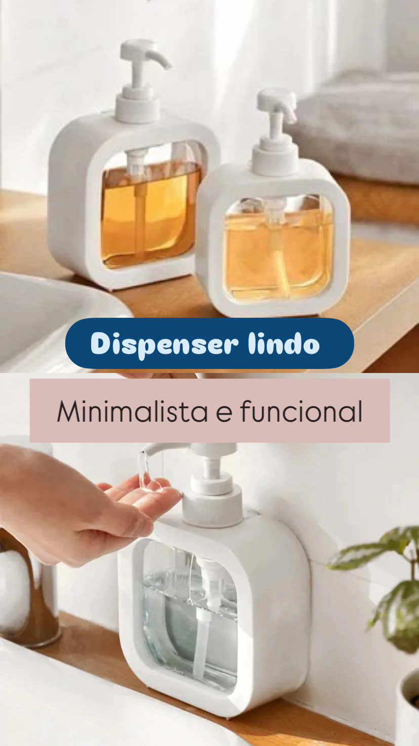 Olha que lindeza esse Dispenser para Sabonete Líquido ou Shampoo (500ml e 300ml) 🧴✨ Ele tem um design moderno, minimalista e dá um toque de sofisticação instantânea pra bancada do banheiro ou da cozinha 😍 Além de ser prático, combina com qualquer decoração e deixa tudo muito mais harmônico! 💬 Comente SABONETE pra receber o link. #camirecomenda #decorminimalista #banheirodecorado #organizacao #achadinhosshopee   