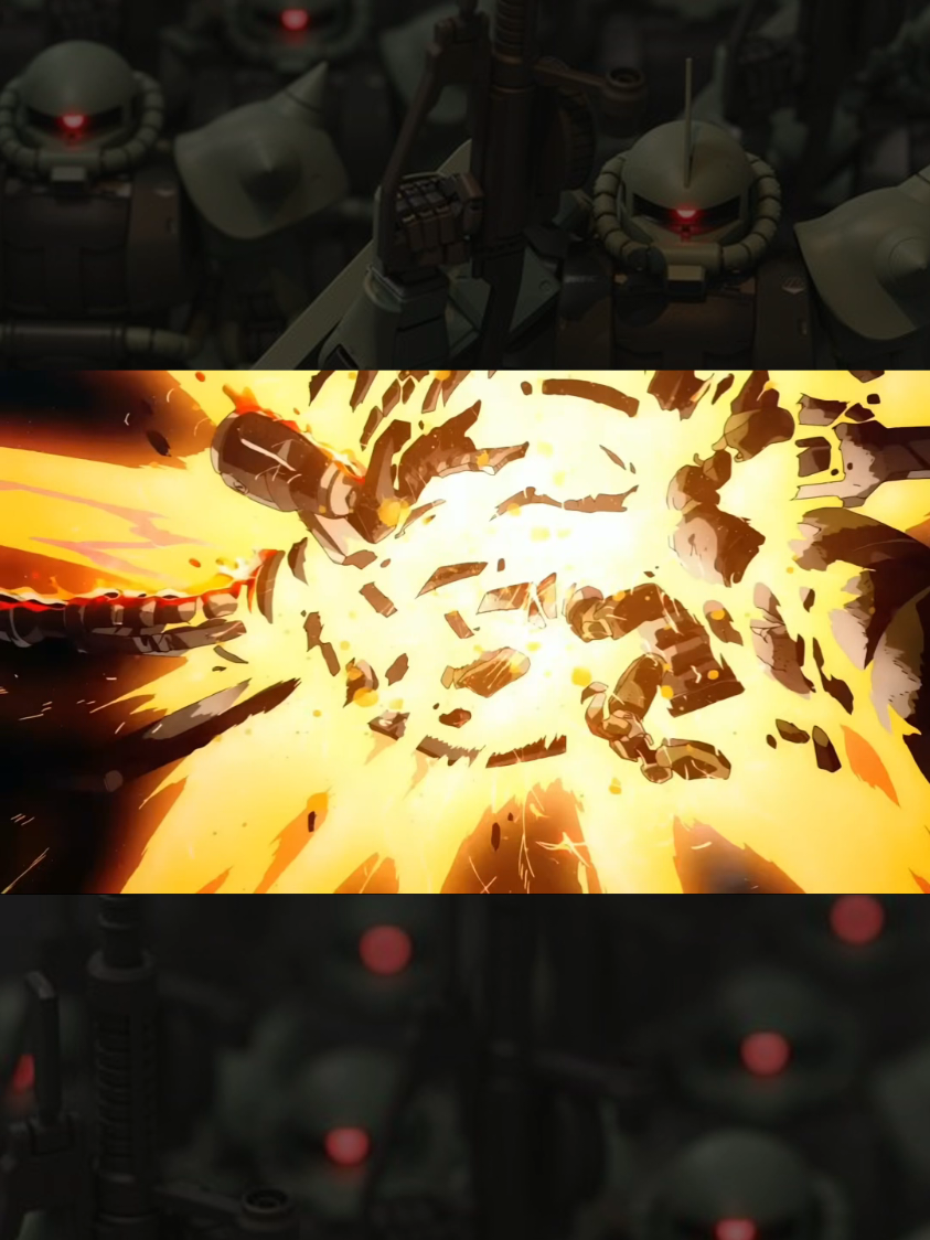 This what the average zaku grunt experiences. The sheer fear, intensity and panik that's communicated in this scene probably makes it one of the best scene in this series. #gundam #zaku #pov #gundamtiktok #gundamcommunity 