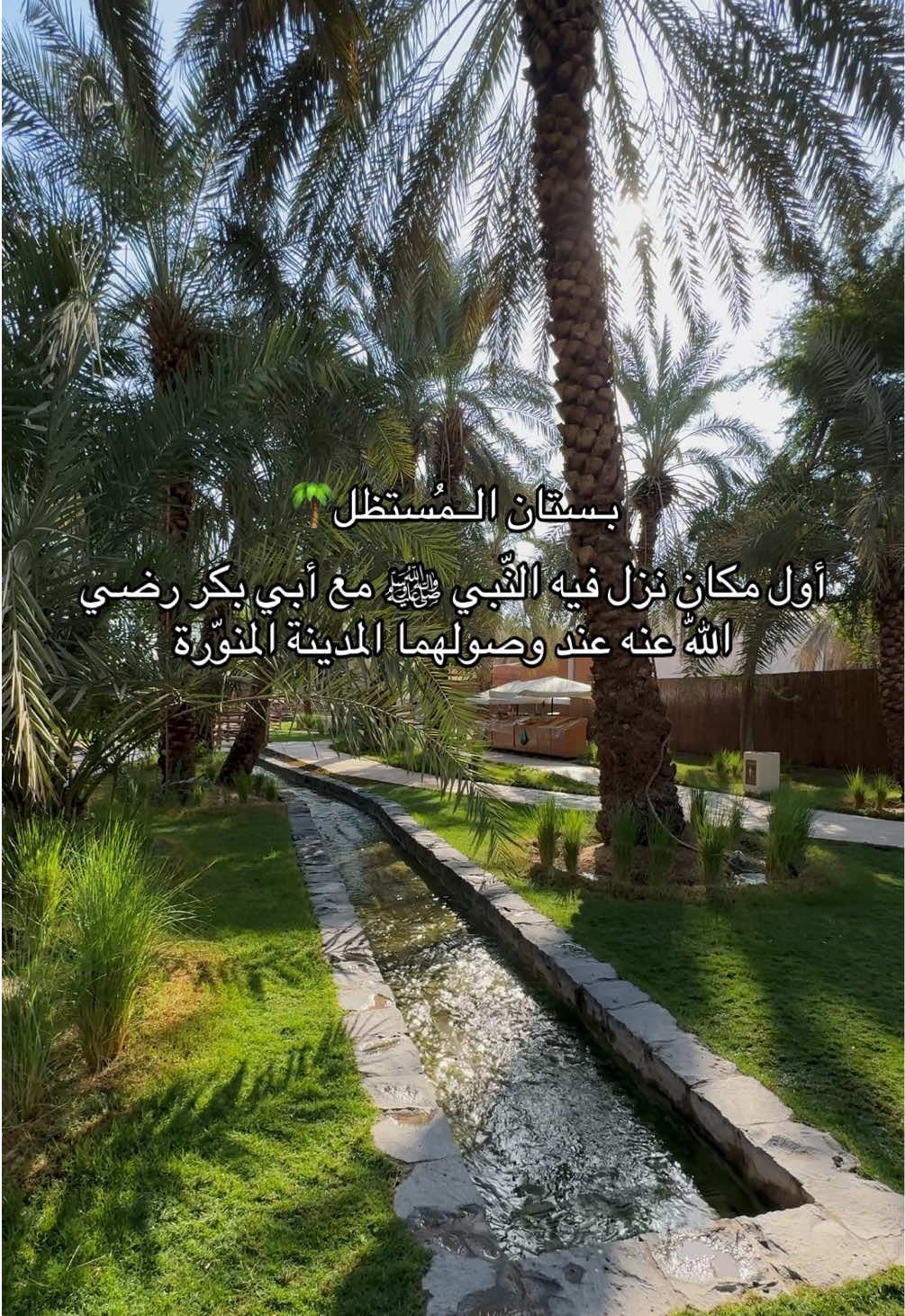 بستان المستظل وبئر عذق ؛ هو بستان يقع غرب #مسجد_قباء  في #المدينه_المنوره ؛ استقبل فيه الأنصار النبي محمد ﷺ عندما جاء إلى المدينه مهاجرا. وكان أبو بكر الصديق يظلله برداءه وهو سبب حمل لبستان لهذا الاسم #بستان_مستظل #مزارع_المدينة #madina 