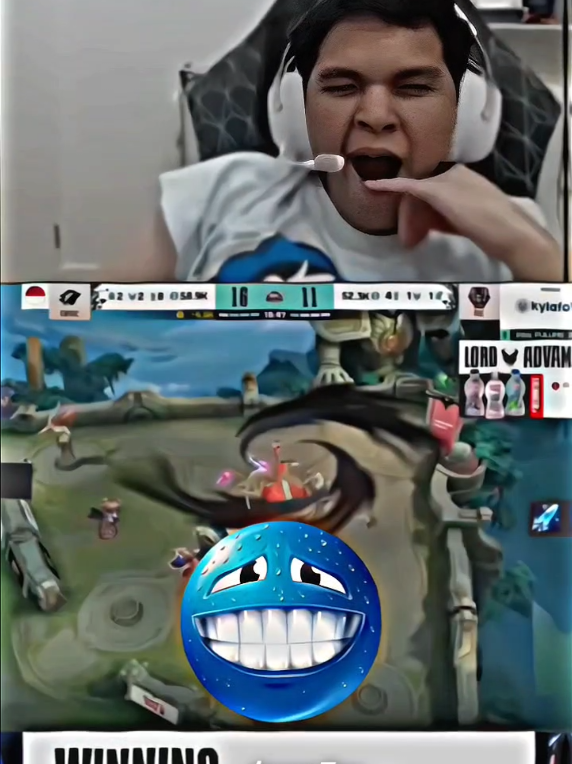 Reaksi goat KarlTzy onic juara ☠️ #karltzy #onicesport #tlph #MLBB9TH #MLBB 