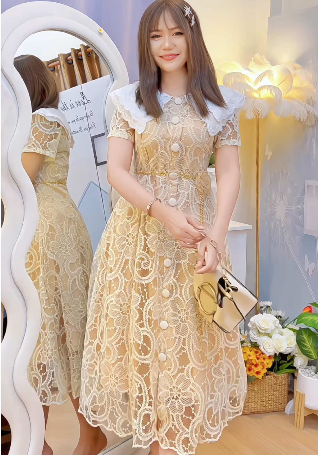 สีใหม่ สวย นะงับ☺️☺️ #ชุดแฟชั่นผู้หญิง #ชุดออกงาน #ชุดคาเฟ่ #ชุดเที่ยว #แนนซี่พี่ขวัญช๊อป 