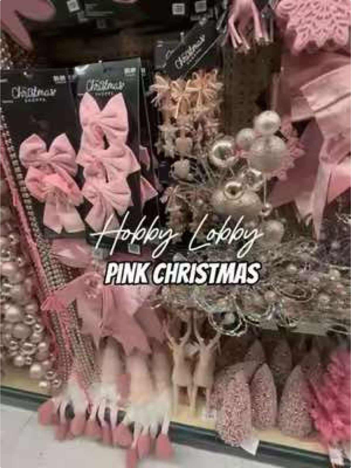 🎄🎀 Pink Christmas Decorations at @hobbylobby 💗 #christmas #christmasbows #bows #christmasseason #christmastree #christmasdecorating #pink #christmasdecorations #coquette #pinkchristmas #christmasdecor #christmas2025 #feliznavidad #hobbylobby #hobbylobbyfinds