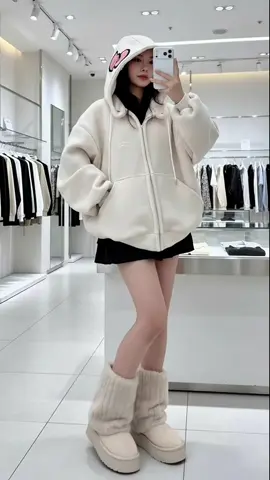 ÁO KHOÁC HOODIE ZIP MÀU KEM #aoninuxinh #aohodienu #aokhoacnu #thoitrangnu #changshopxinh66 