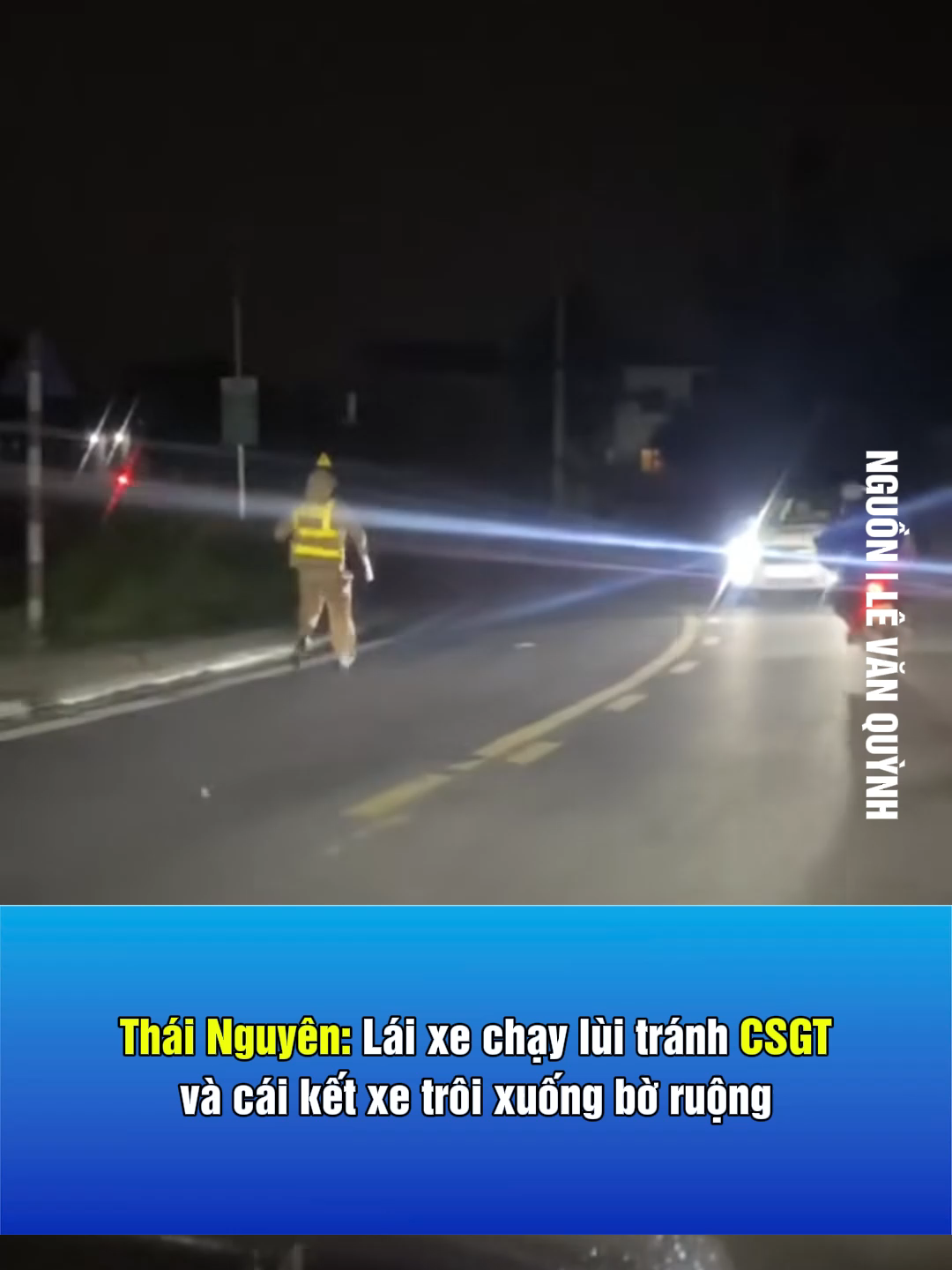 Thái Nguyên: Lái xe chạy lùi tránh CSGT và cái kết xe trôi xuống bờ ruộng #baohaiphong #tiktoknews