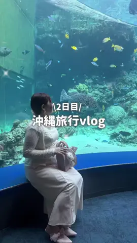 沖縄旅行Vlog2日目！ 9月末に行った沖縄だけどすんごくあったかくてプール海余裕！ この日のメインイベントは美ら海水族館🦭 本当に綺麗だったし、大水槽本当に感動、、 夫が興奮して２周しました✌️笑 海やプールに行ったり、しゃぶしゃぶも食べたよ！ #沖縄 #沖縄観光スポット #沖縄旅行 #沖縄vlog #Vlog  #美ら海水族館