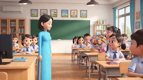 Video AI chúc mừng 20/11 cho các thầy cô nhé #AI #xuhuong #nhagiaovietnam #giaovien #veo3 