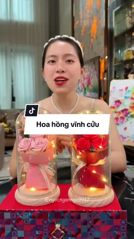 Hoa hồng vĩnh cửu đặt trong lọ thuỷ tinh tặng cho nàng #hoahongvinhcuu  #quatangnguoiyeu #quatangvo #ngocngannga
