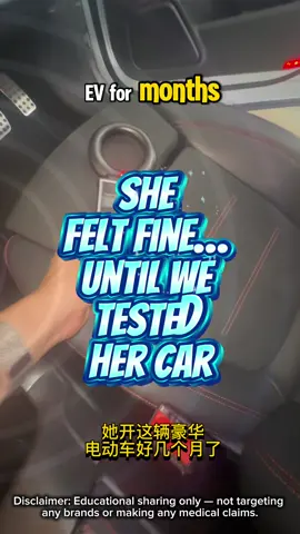 Invisible Radiation Inside Her Luxury EV 豪华电动车里的「无形辐射」竟然这么高！#luxuryev #evdriver #emfprotection #emguarde #peaceofmind 