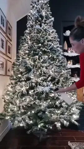 I’ll never not share this! How to flock your #Christmastree #christmasdiy #christmastreedecorating #christmasseason #holidays 