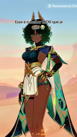 que nefer mais perfeita cara 😭😭😭#genshin #nefer #mod #skin #hoyoverse 