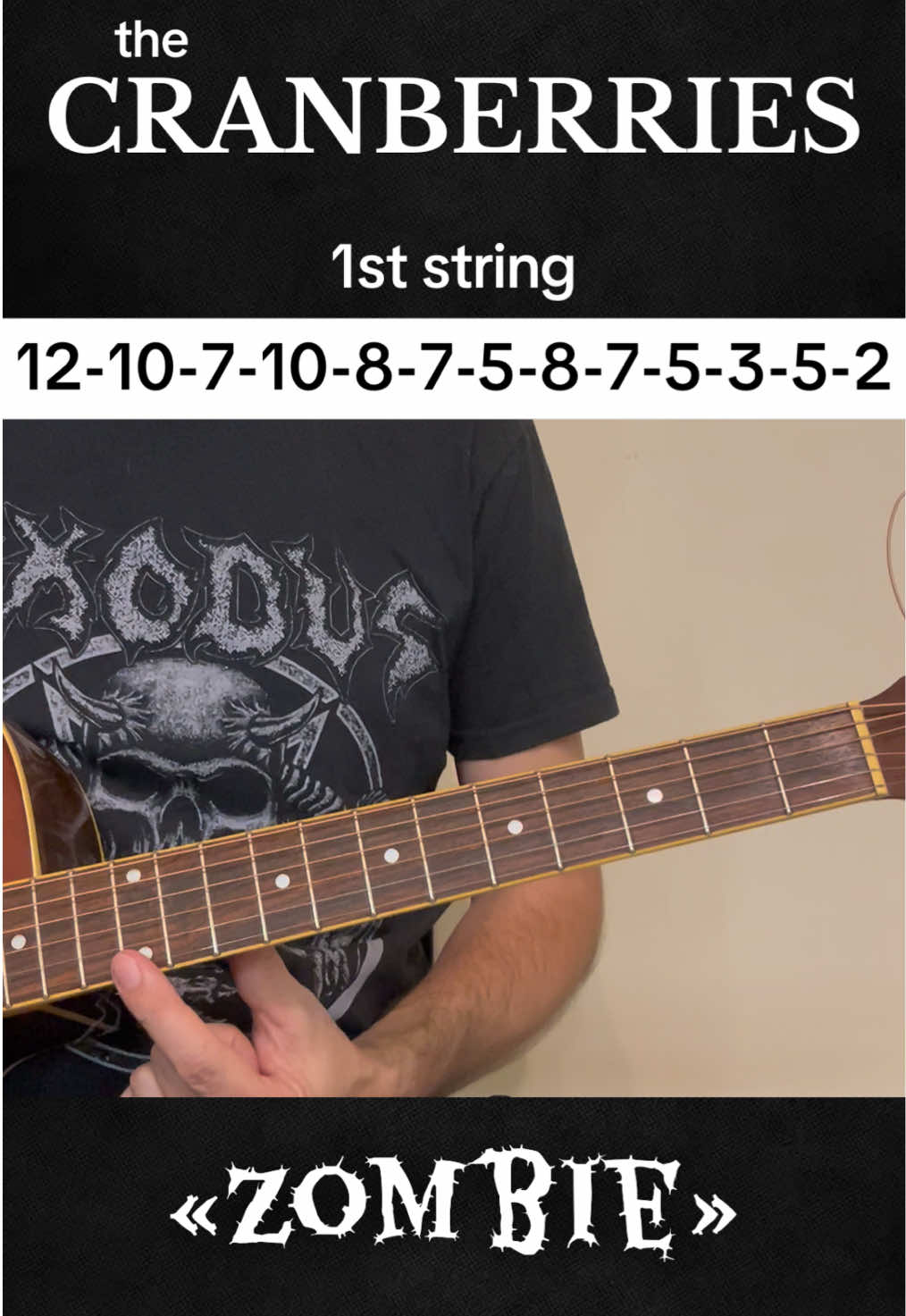 The CRANBERRIES - Zombie #guitarlesson #guitartutorial #fyp #guitartabs #thecranberries 
