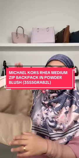 MICHAEL KORS RHEA MEDIUM ZIP BACKPACK IN POWDER BLUSH (35S5GRAB2L)