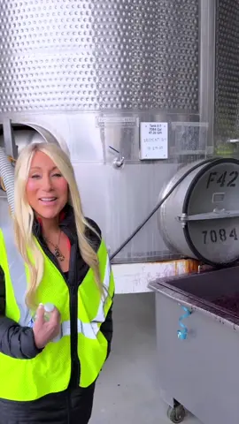 Didn’t want to get too close lol, but very cool getting to see the whole winemaking process @Austin Hope . Here the wine is just starting the fernitation process. I even tasted it right out of the tank! Would you taste it?