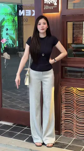 Quần nỉ suông nữ hack dáng, quầng suông rộng cạp cao, quần nỉ ống rộng #quansuong #quanongrong #quancapcao #quanni #quanongrong 