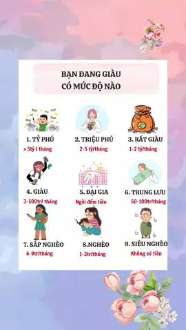 Bạn đang có ở mức nào  #mức #giàu_nghèo #kiếnthứcsứckhỏe #xunhuongtiktok #tỷphú 