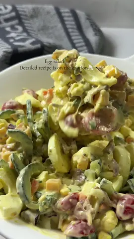 It’s salad season  This creamy and flavourful egg salad is tossed with crispy bacon, fresh veggies and cheddar cheese, and brought together with a tangy dressing made using Seven Colours Grill Seasoning™️. A fresh, satisfying dish for any time of day.   ###SCGSEgg Salad  Ingredients  1 cup (250 ml) Tangy and ultra-creamy mayonnaise  1 tsp (5 ml) Wholegrain mustard  1 Tbsp (15 ml) Seven Colours Grill Seasoning™️   2 Tbsp (30 ml) Fresh parsley, chopped  6 Eggs, boiled, peeled and chopped  1 English cucumber, chopped  ½ Red onion, chopped  ¼ Carrot, diced  ¼ cup (60 ml) Cherry tomatoes, halved  ¼ cup (60 ml) Cheddar cheese, diced  5 Rashers of streaky bacon, fried and chopped  1 tsp (5 ml) Fresh parsley, chopped  Method  In a bowl, mix mayonnaise, mustard, Seven Colours Grill Seasoning™️, and two tablespoons of fresh parsley to create the dressing.  In a large bowl, add eggs, cucumber, red onion, carrot, cherry tomatoes, cheddar cheese, bacon and one teaspoon of fresh parsley, and mix. Pour the dressing over the egg mixture and gently toss until well combined. Enjoy! #foodtiktok #eggsalad #fyp #tiktoksa 