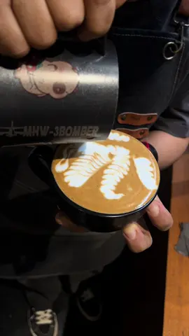 🦄🌿#unicorn #coffee #latte #latteart #coffeeart #freepour #foryou #fyp 