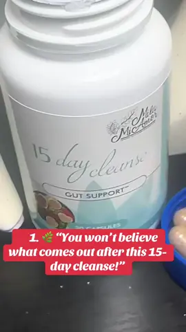 Reset your body in just 15 days! 🌿 This cleanse helps remove toxins, reduce bloating, and keep your digestion on track. 💨 Feel lighter, cleaner, and more energized — it’s your glow-up from the inside out! ✨ #15DayCleanse #DetoxTime #HealthyGut #WellnessJourney #CleanFromInside 