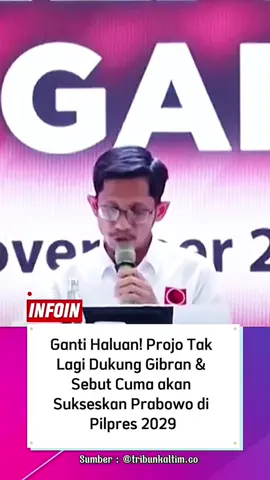 Ganti Haluan! Projo Tak Lagi Dukung Gibran & Sebut Cuma akan Sukseskan Prabowo di Pilpres 2029 #fyp #projo