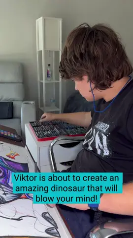 Viktor is about to create an amazing dinosaur that will blow your mind! #dinosaur 