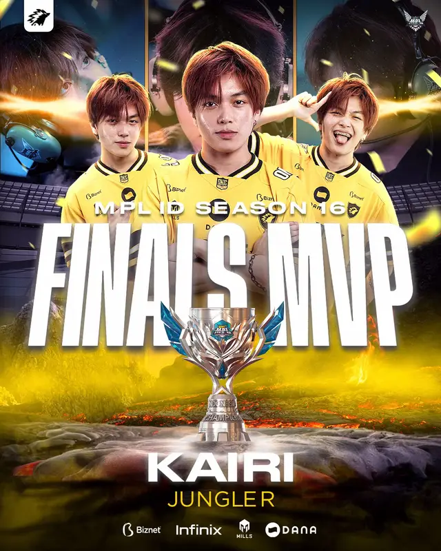 Congrats Kai buat achievement barunya, improve terus ya dan fokus buat M7 nanti! LETSGOOOO #GOONIC #MPLIDS16 #MPLID