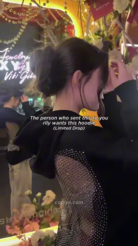 You might think this is just another hoodie — but you couldn’t be more wrong. This isn’t about fashion — it’s about energy made visible. A bold reinterpretation of comfort: an open-back silhouette laced with over 8,000 hand-applied crystals that shimmer like liquid stars. It moves with you, reacts to light, and turns every step into quiet confidence. It’s built for those who don’t fit into trends — they create them. From the front, it’s subtle and grounded. From the back, it’s untamed brilliance — a cascade of sparkle that commands attention without ever asking for it. Each crystal is placed by hand, one after another, by artisans who know that true beauty lives in precision. The result — something between armor and art. Something that doesn’t just shine, it radiates self-assurance. The fabric — heavy, smooth, alive. It wraps you in warmth but gives you freedom to move, to breathe, to own the space you walk into. The open back isn’t just design — it’s declaration. A statement of bold femininity and fearless individuality. This hoodie belongs to the ones who understand contrast — strength in softness, confidence in calm, power in silence. It’s not for blending in. It’s for standing out with elegance. You don’t wear it to impress. You wear it because it already knows who you are. Don’t follow trends — redefine them. Follow the profile and stay tuned for the drop of this extraordinary piece. #coplyo #girls #hoodie 